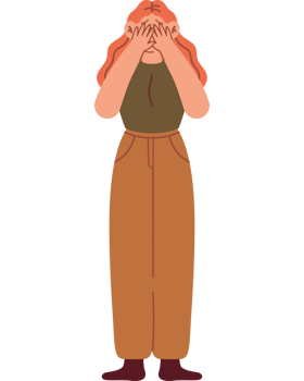 desperate woman with depression png