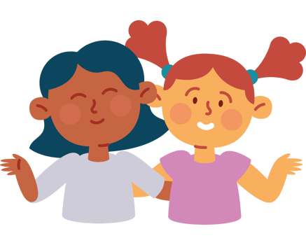 girls characters hugging png