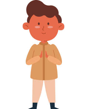 muslim cute boy character isolated png