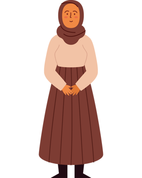 muslim woman in traditional hijab png