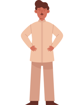 muslim man wearing traditional clothes png