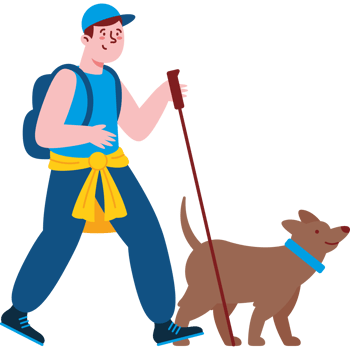 musher man with a dog png