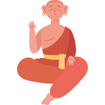 buddhism monk meditation pose png