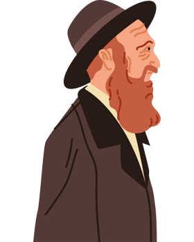 amish bearded man profile png