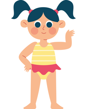 cute girl wearing summer clothes png