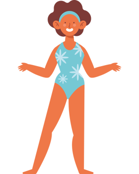 adult woman wearing summer clothes png