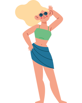 woman wearing fashion summer clothes png