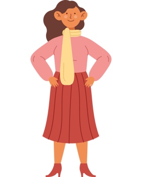 happy woman wearing winter clothes png