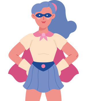 girl power strong woman portrait Design png