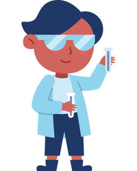scientist boy with glassware laboratory png