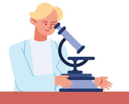 scientist man with microscope png