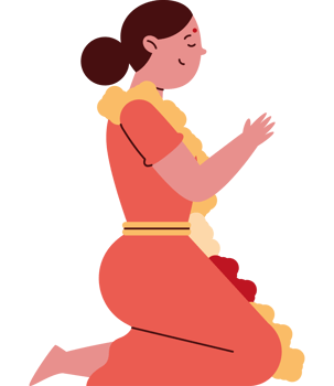 prayer woman for festival kumbh mela png