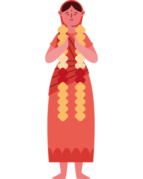 pilgrim woman in kumbh mela png