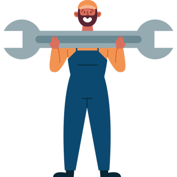 mechanic man holding wrench png