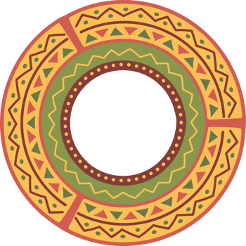 african culture ethnic round ornament png
