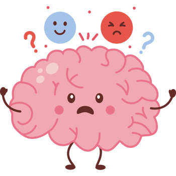 human brain confused with depression png