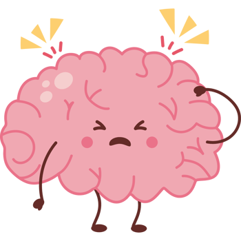 frustrated human brain with depression png