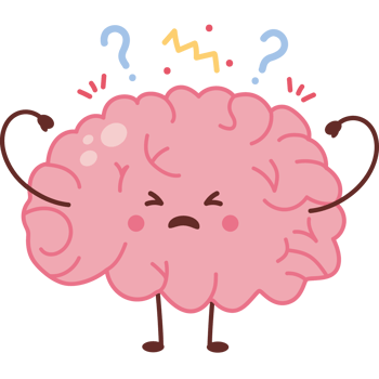 depression affects human brain png
