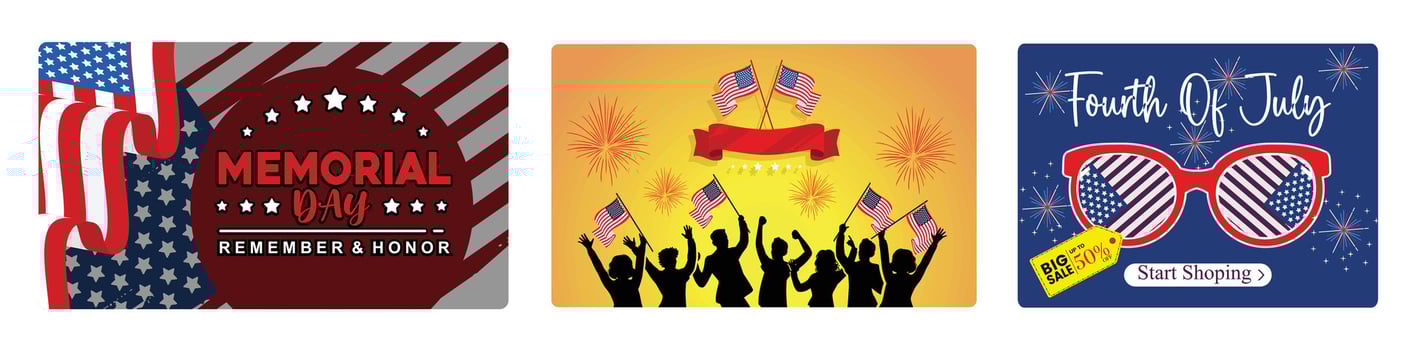 People celebrate America's Independence Day. vector