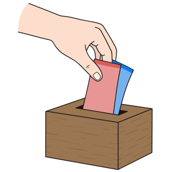 illustration of hand putting money into charity box png