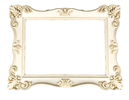 Vintage frame for paintings, mirrors or photo isolated on transparent background png