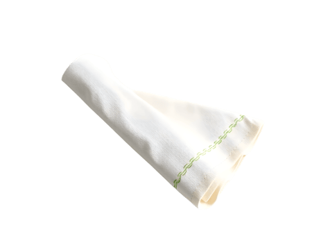 White folded napkin isolated on transparent background png