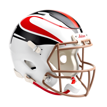 American football helmet on a transparent background png