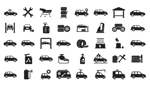 Car Maintenance Tools Auto Mechanic Repair Auto Service Car Repair and Maintenance Symbol Auto Garage and Repair Service Icon vector