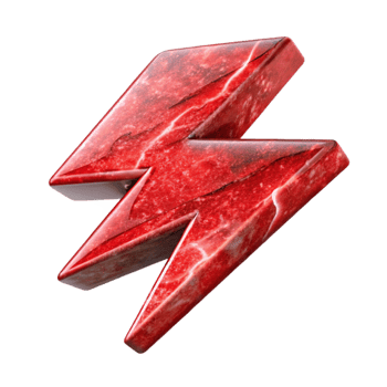 beautiful modern Abstract Red Lightning Bolt Isolated with Jagged Edges high quality png