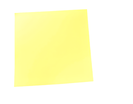 Yellow sticky note on transparent background png