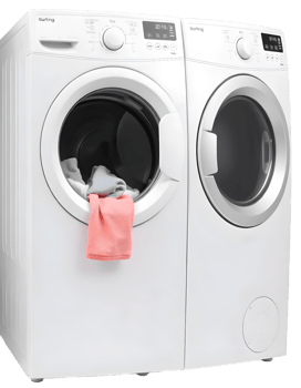 Washing machine with dirty clothes png