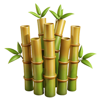 magnificent vintage Bamboo Stalks Isolated on Transparent Background high resolution png
