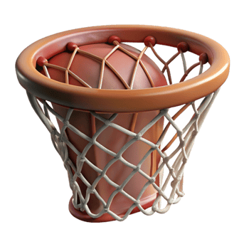stunning artistic Basketball Hoop Net Close Up Transparent Background detailed png