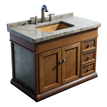 extraordinary traditional Bathroom Vanity with Marble Countertop Isolated Element high quality png