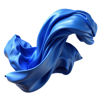 wonderful contemporary Blue Silk Scarf Flowing in the Wind Transparent Background genuine png
