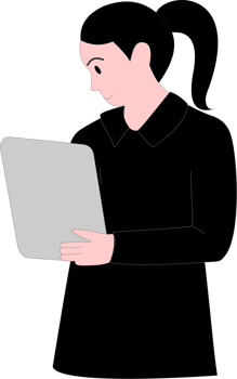 Women working style black dress png