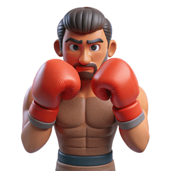 magnificent vintage Boxer Guarding Face Front View Cutout genuine png