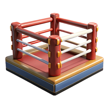 vibrant modern Boxing Ring Corner View Cutout high resolution png