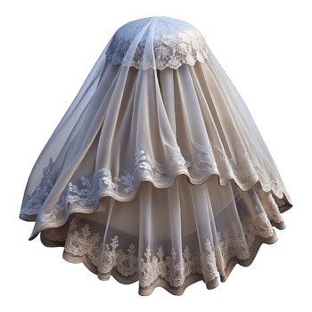 vibrant contemporary Bridal Veil Lace and Tulle Flowing Transparent Background genuine png