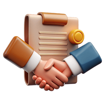 dramatic abstract Business Partnership Handshake Over Contract Cutout authentic png