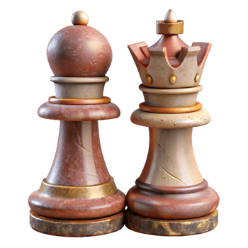 impressive traditional Chess Pieces King and Queen Cutout Element original png