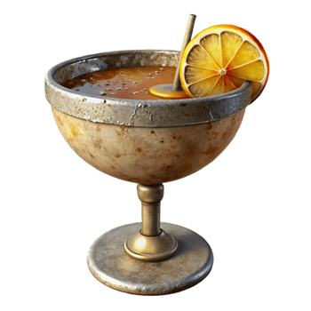 stunning classic Cocktail Glass Cutout with Garnish 4K png