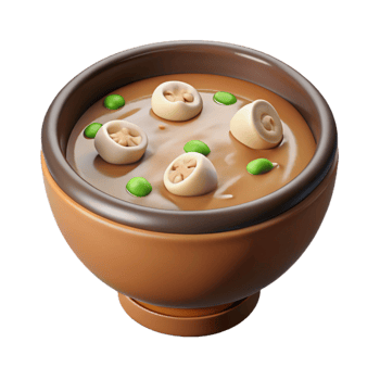 serene contemporary Creamy Mushroom Soup in Bowl Isolated exclusive png