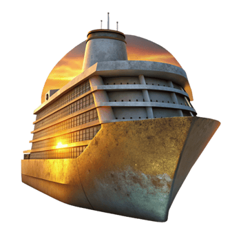 wonderful abstract Cruise Ship Silhouette Sunset View Transparent professional png