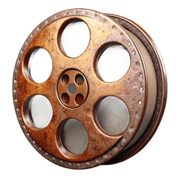 extraordinary creative Cutout Film Reel with Perforated Edge premium png