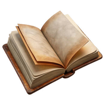 impressive modern Open Art Book with Blank Pages Cutout Top Angle genuine png