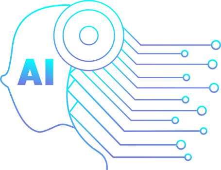 Technology AI women blue png