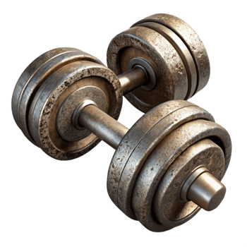 vibrant contemporary Dumbbell Weights Metal Texture Cutout high quality png