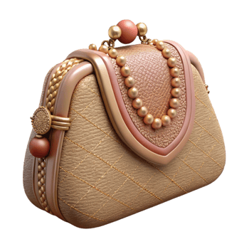 stunning rustic Elegant Clutch Bag with Beaded Detail Isolated detailed png