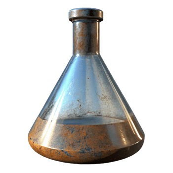 wonderful traditional Erlenmeyer Flask with Conical Shape Isolated 4K png